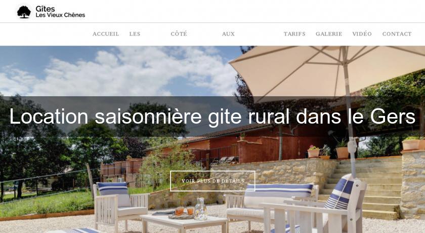 Location saisonnière gite rural dans le Gers