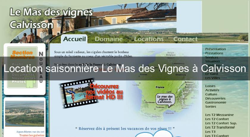 Location saisonnière Le Mas des Vignes à Calvisson Location saisonnière Le Mas des Vignes à Calvisson