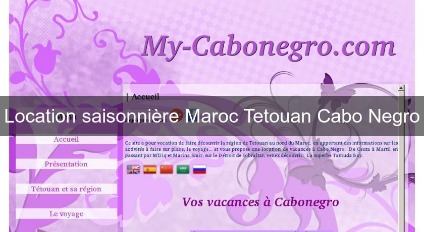 Location saisonnière Maroc Tetouan Cabo Negro Location saisonnière Maroc Tetouan Cabo Negro