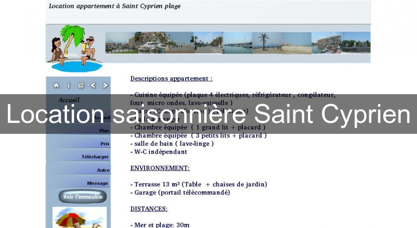 Location saisonnière Saint Cyprien