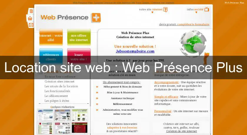 Location site web : Web Présence Plus