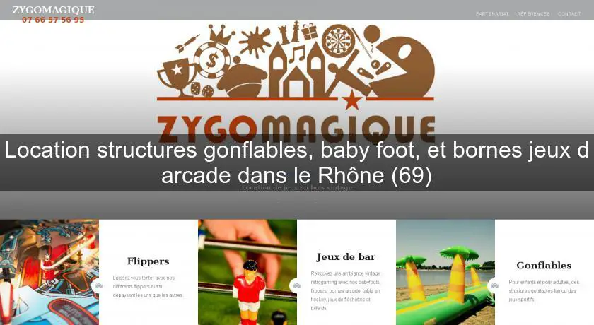 Location structures gonflables, baby foot, et bornes jeux d'arcade dans le Rhône (69)