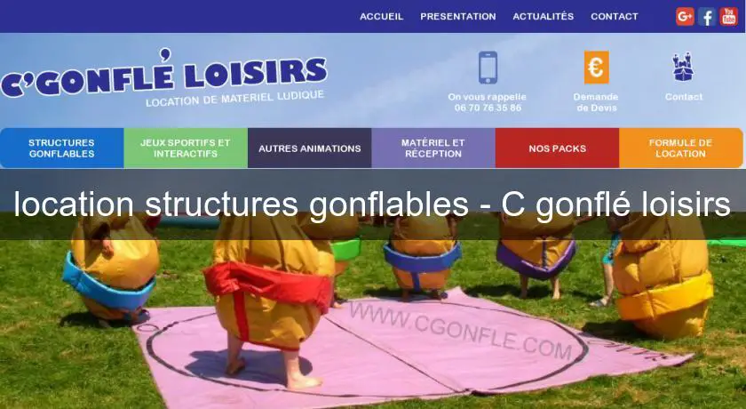 location structures gonflables - C'gonflé loisirs