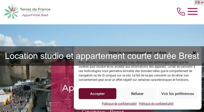 Location studio et appartement courte durée Brest