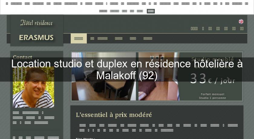 Location studio et duplex en résidence hôtelière à Malakoff (92)