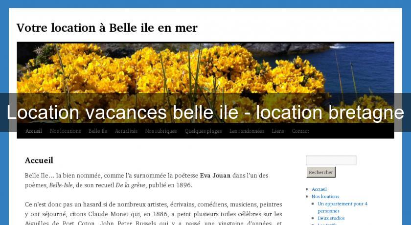 Location vacances belle ile - location bretagne Location vacances belle ile - location bretagne