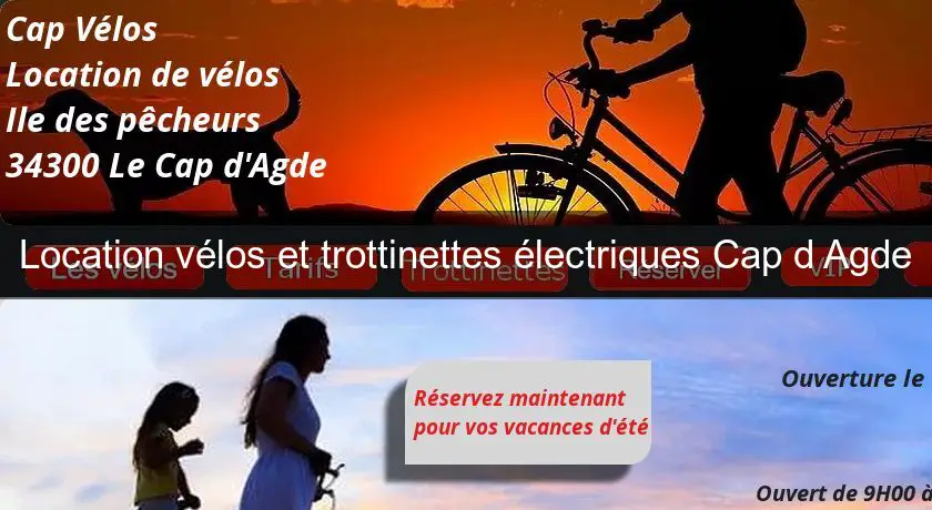 Location vélos et trottinettes électriques Cap d'Agde