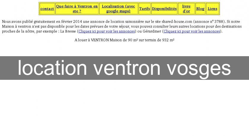 location ventron vosges