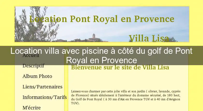 Location villa avec piscine à côté du golf de Pont Royal en Provence