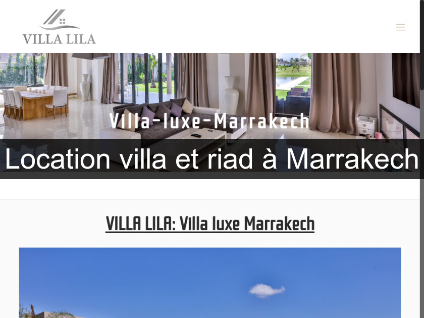 Location villa et riad à Marrakech