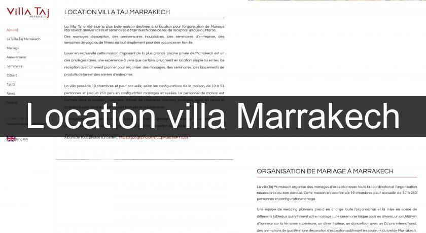 Location villa Marrakech Location villa Marrakech