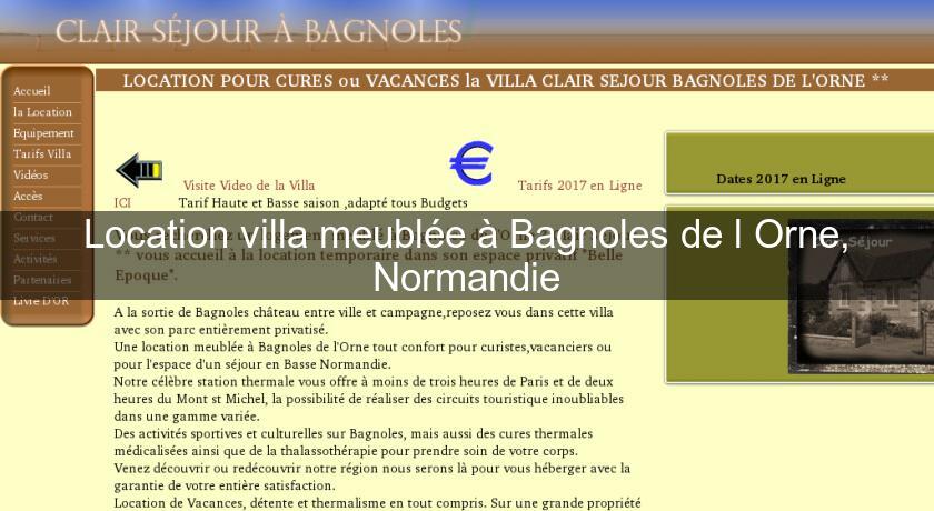 Location villa meublée à Bagnoles de l'Orne, Normandie Location villa meublée à Bagnoles de l'Orne, Normandie