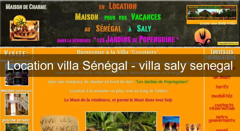 Location villa Sénégal - villa saly senegal
