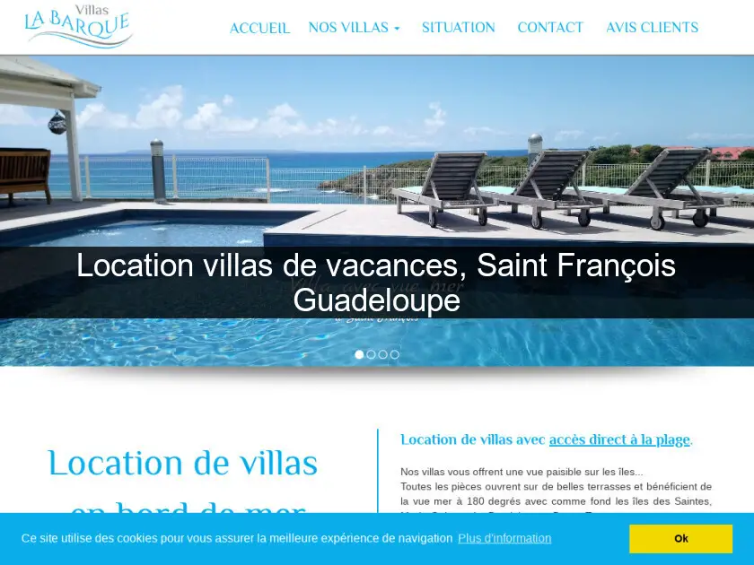 Location villas de vacances, Saint François Guadeloupe