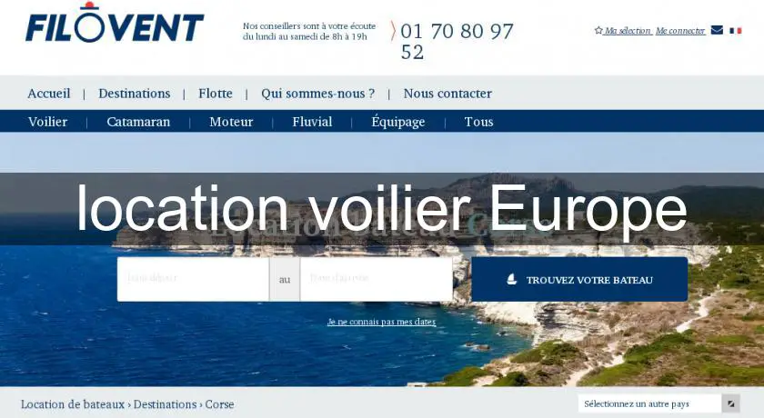 location voilier Europe