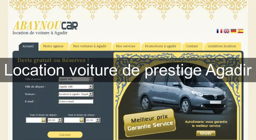 Location voiture de prestige Agadir