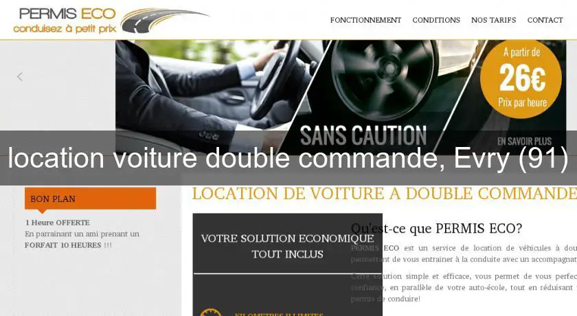location voiture double commande, Evry (91)