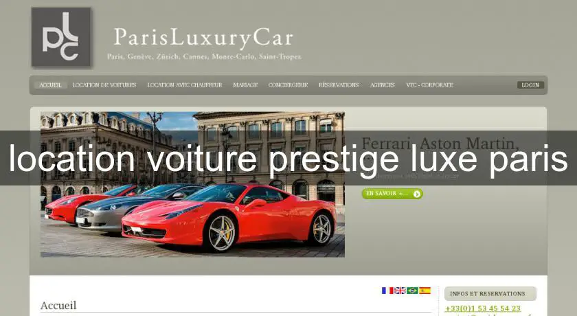 location voiture prestige luxe paris