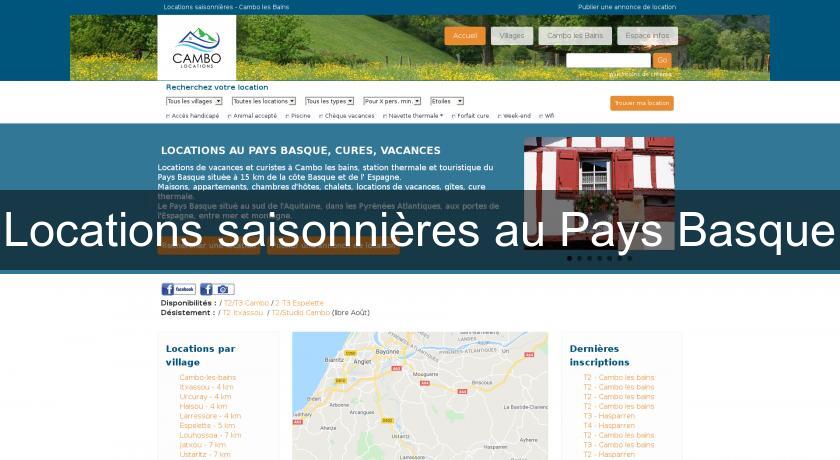 Locations saisonnières au Pays Basque Locations saisonnières au Pays Basque