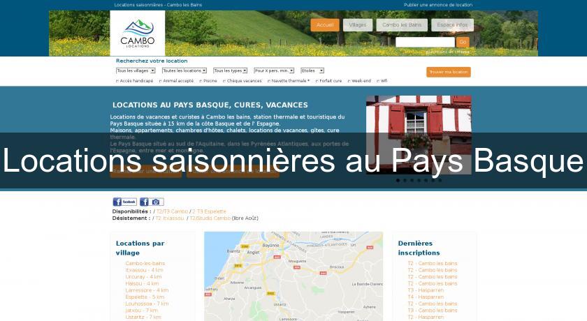 Locations saisonnières au Pays Basque