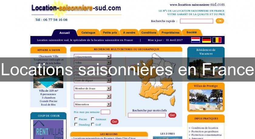Locations saisonnières en France Locations saisonnières en France