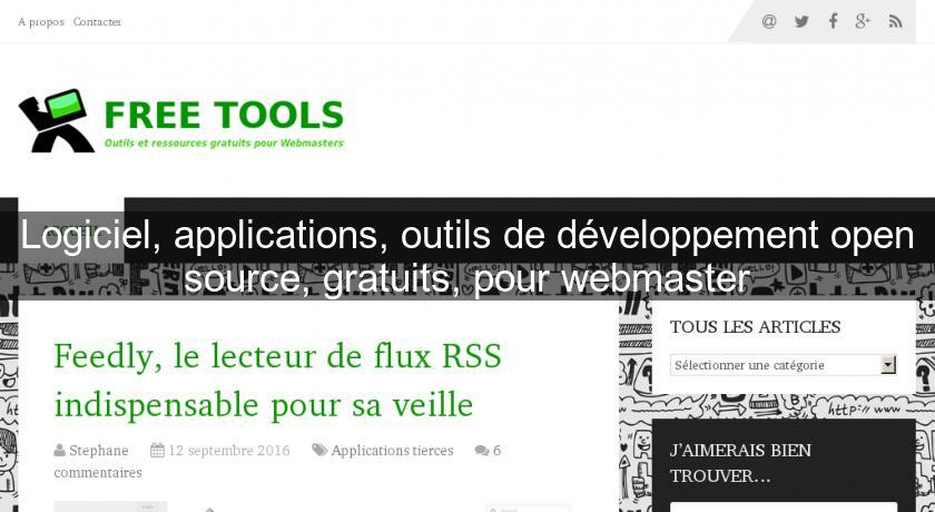 Logiciel, applications, outils de développement open source, gratuits, pour webmaster