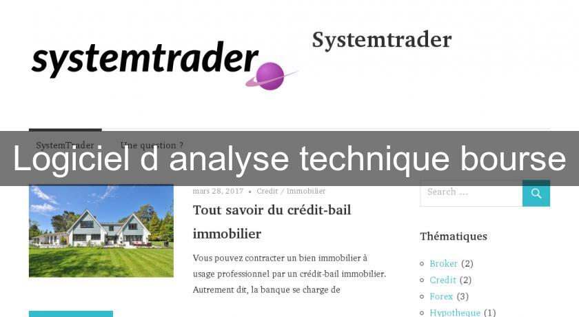 Logiciel d'analyse technique bourse Logiciel d'analyse technique bourse