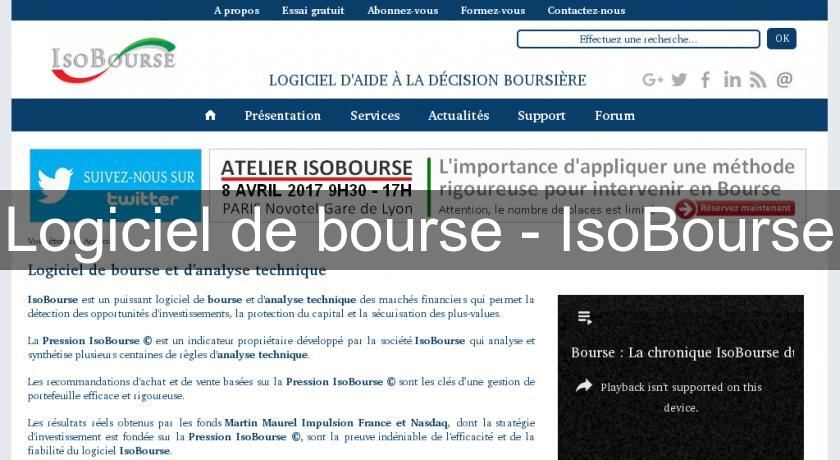 Logiciel de bourse - IsoBourse Logiciel de bourse - IsoBourse