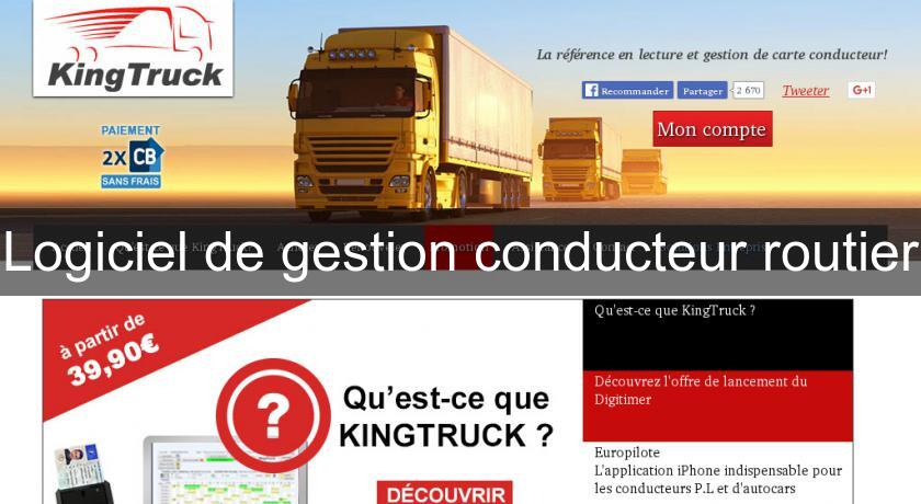 Logiciel de gestion conducteur routier