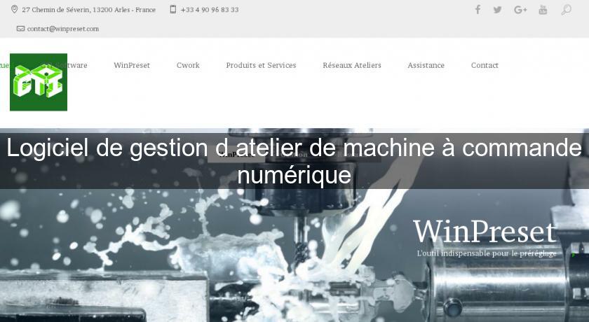 Logiciel de gestion d'atelier de machine à commande numérique Logiciel de gestion d'atelier de machine à commande numérique