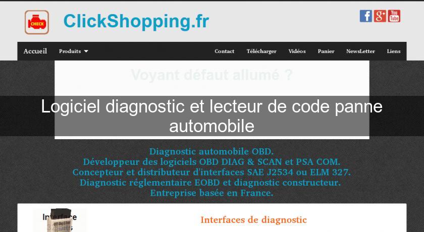 Logiciel diagnostic et lecteur de code panne automobile