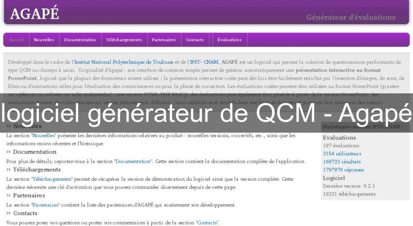 logiciel générateur de QCM - Agapé logiciel générateur de QCM - Agapé