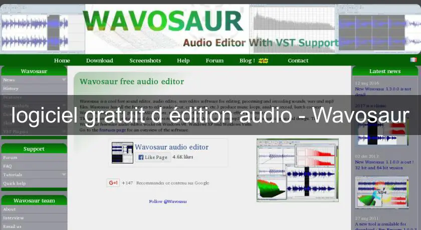 logiciel gratuit d'édition audio - Wavosaur