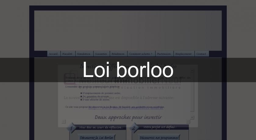 Loi borloo Loi borloo