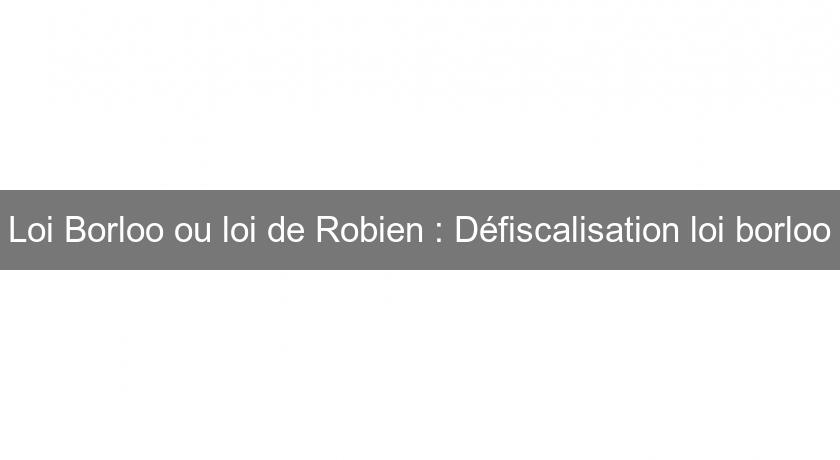 Loi Borloo ou loi de Robien : Défiscalisation loi borloo Loi Borloo ou loi de Robien : Défiscalisation loi borloo