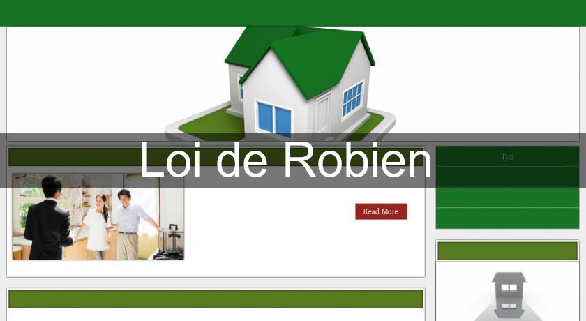 Loi de Robien Loi de Robien