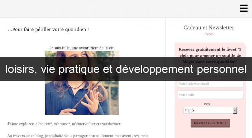 loisirs, vie pratique et développement personnel