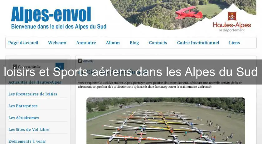 loisirs et Sports aériens dans les Alpes du Sud