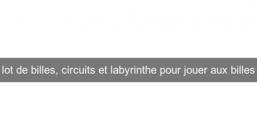 lot de billes, circuits et labyrinthe pour jouer aux billes