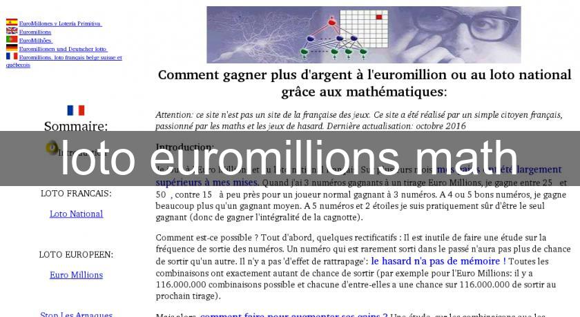 loto euromillions math loto euromillions math