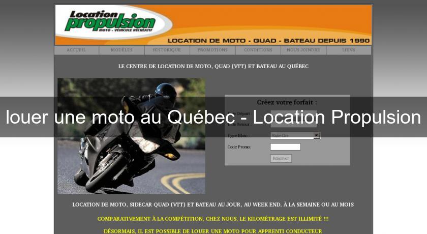 louer une moto au Québec - Location Propulsion louer une moto au Québec - Location Propulsion