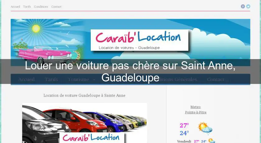 Louer une voiture pas chère sur Saint Anne, Guadeloupe
