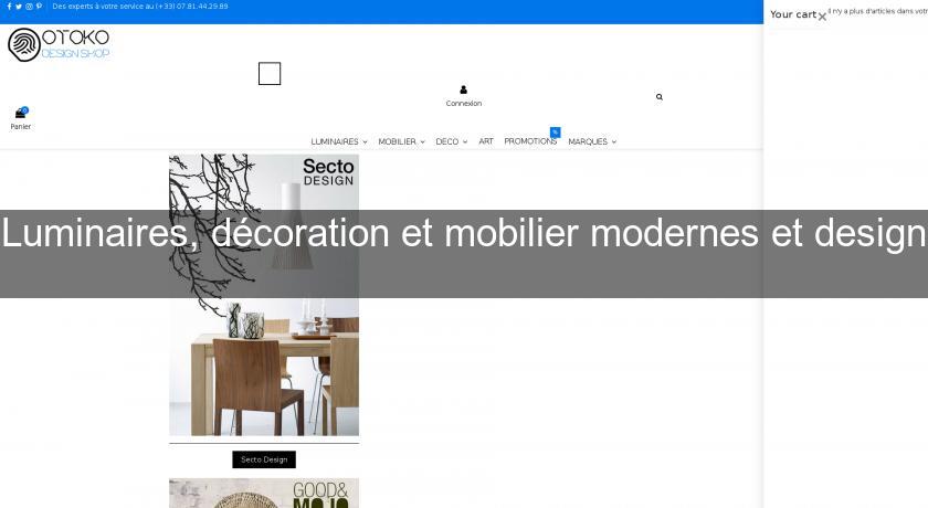 Luminaires, décoration et mobilier modernes et design Luminaires, décoration et mobilier modernes et design