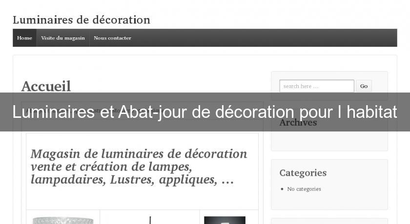 Luminaires et Abat-jour de décoration pour l'habitat