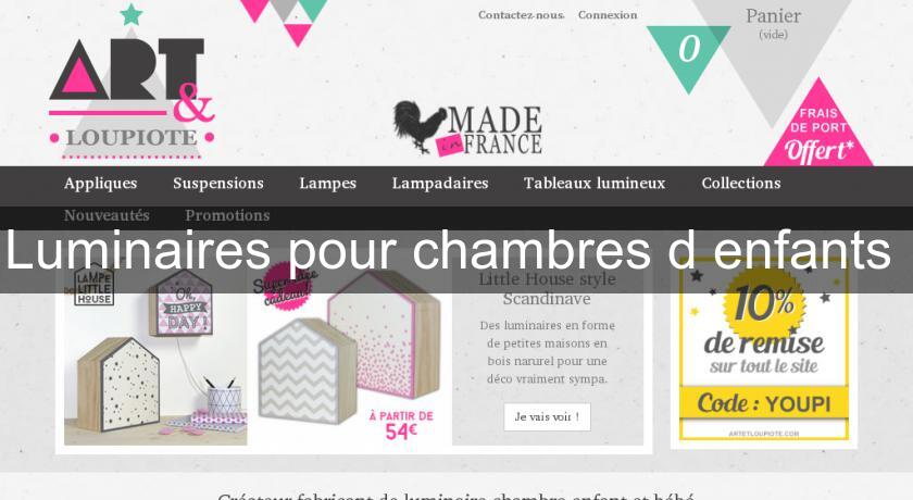 Luminaires pour chambres d'enfants 