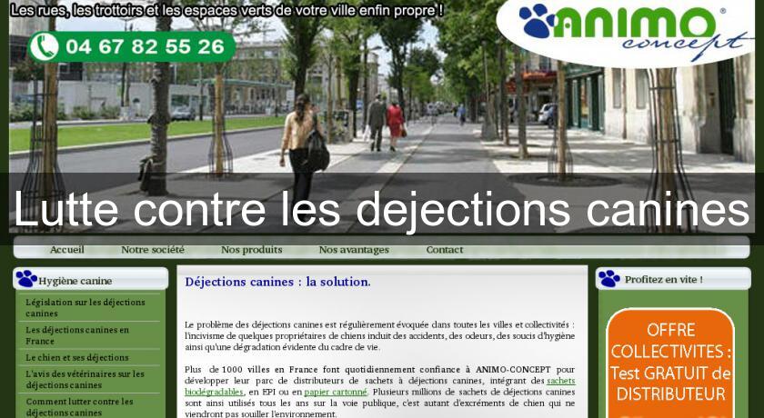 Lutte contre les dejections canines Lutte contre les dejections canines