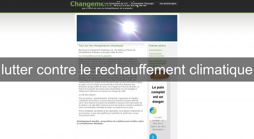 lutter contre le rechauffement climatique lutter contre le rechauffement climatique