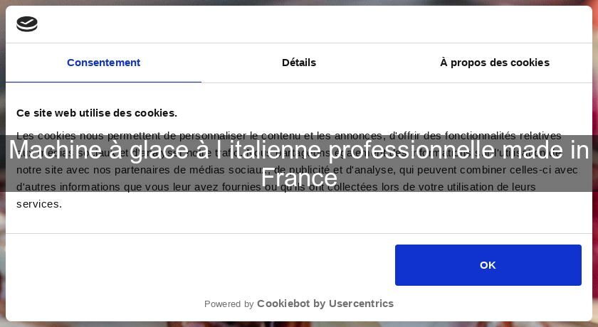 Machine à glace à l'italienne professionnelle made in France Machine à glace à l'italienne professionnelle made in France