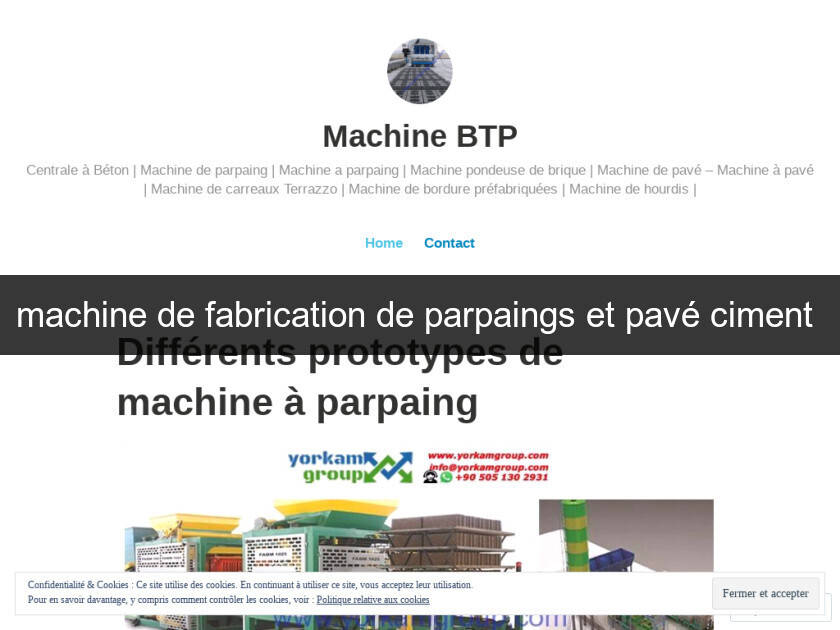 machine de fabrication de parpaings et pavé ciment 