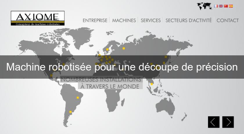 Machine robotisée pour une découpe de précision Machine robotisée pour une découpe de précision
